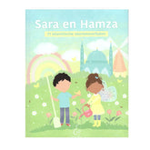 Kinderboek cover Sara en Hamza met gezellige verhalen voor islamitische kinderen